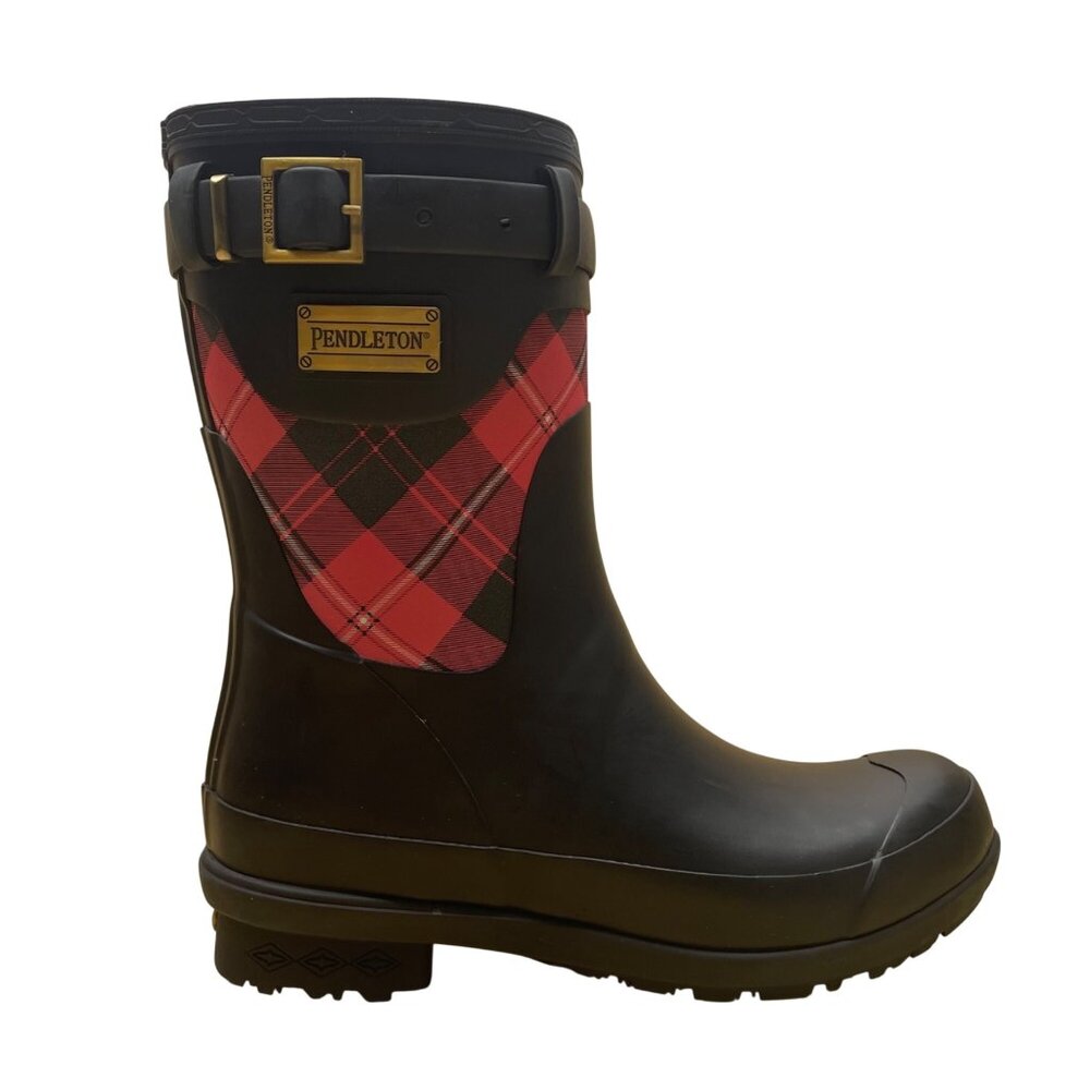 Pendleton Women’s Scarlet Plaid Pattern Heritage … - image 1